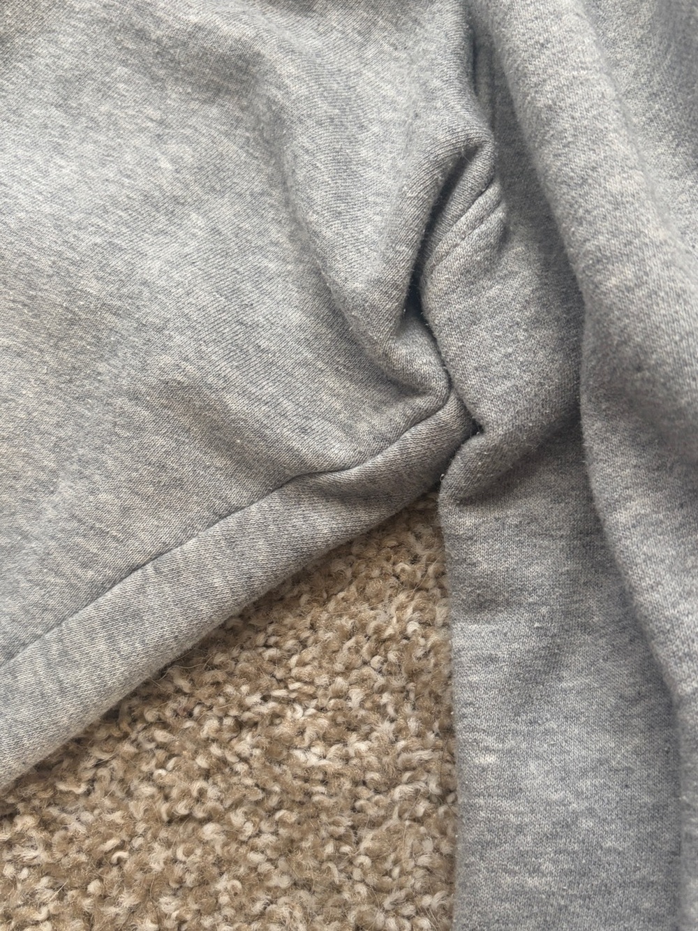 Nike Light Gray Pullover Hoodie with Small Swoosh - Picture 5 of 8